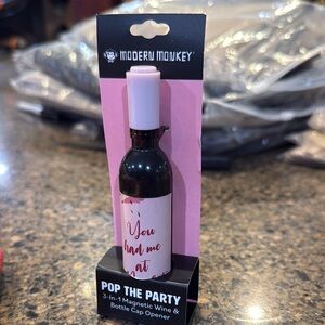 Pink Magnetic Wine & Bottle Cap Opener